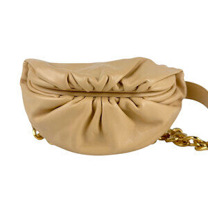 Bottega Veneta The Chain Pouch leather metal Beige Tan gold